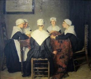 Vijf weesmeisjes uit het Amsterdamse Maagdenhuis