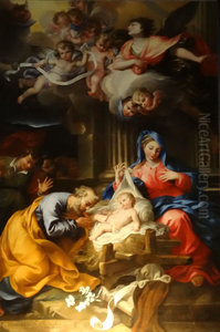 Saint Joseph adorant l'enfant Jesus Saint Joseph adorant l'enfant Jesus
