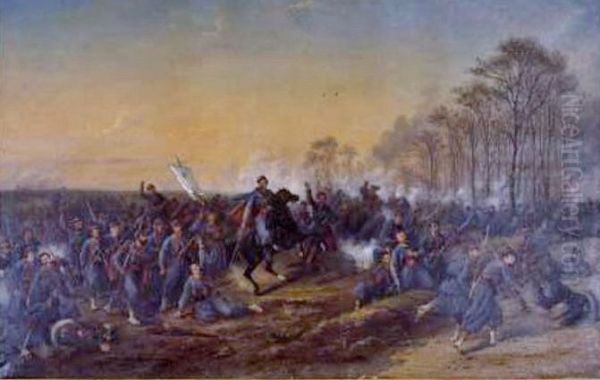 The Battle of Loigny, attack on the Bois des Zouaves in Loigny - view 1