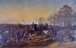 The Battle of Loigny, attack on the Bois des Zouaves in Loigny by Jules-Antoine Duvaux