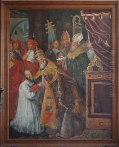 Saint-Francois-de-Sales devant le pape Clement VIII