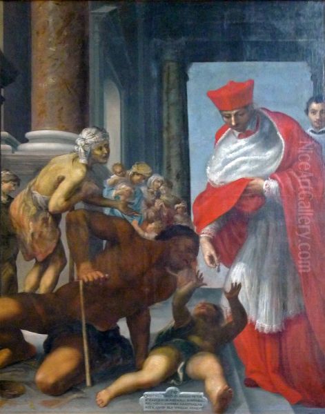 Saint Charles Borromee distribuant des aumones. - view 1