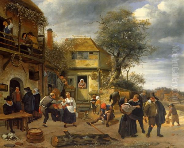 Peasants before an Inn - view 1