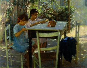 Young needleworkers by Elin Danielson-Gambogi