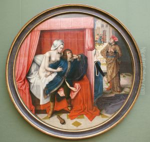 Joseph und Potiphars Weib by Master of Affligem