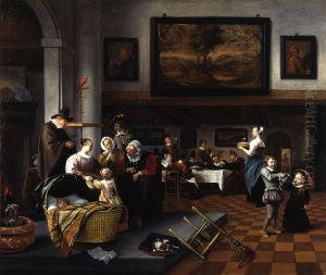 "So de Oude songen, so pypen de Jongen" (As the old sing, so the young whistle) by Jan Steen