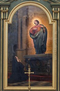 Vision de Marguerite-Marie, religieuse de la Visitation by Armand Cambon