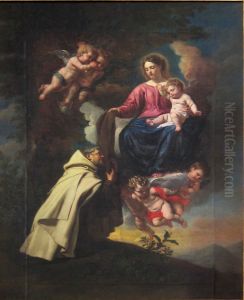 La remise du scapulaire a Saint Simon Stock by Jacob van Oost the Younger
