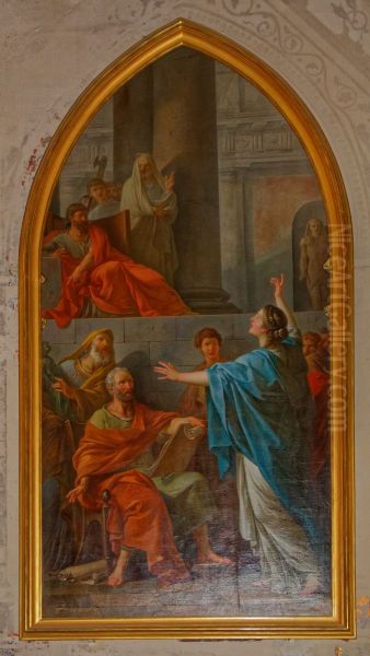 Dispute de Sainte Catherine contre les philosophes d'Alexandie. - view 1