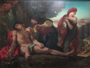 Saint Sebastien secouru par les Saintes Femmes by Eugene Delacroix