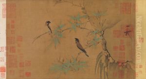 bei song hui zong zhu qin tu juan by Emperor Huizong of Song