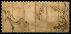 yuan hou zhuo yue tu ping feng by Sesson Shukei