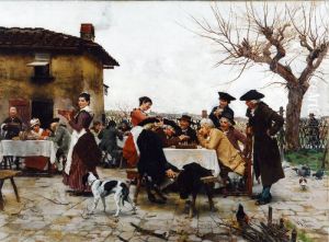 La partita a scacchi by Raffaello Sorbi