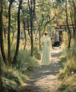 Marie in the garden. by Peder Severin Kroyer