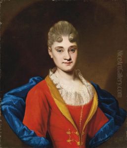 Ritratto Di Giovane Donna In Abito Rosso