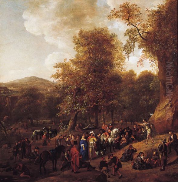 John the Baptist Preaching in the Wilderness - view 1