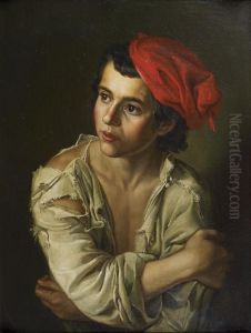 Jeune Garcon Au Beret Rouge by Giacomo Ceruti (Il Pitocchetto)