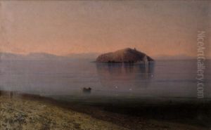 "Lake Sevan and island in the morning"
