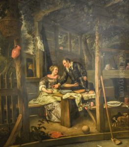 Two Lovers under an Arbour