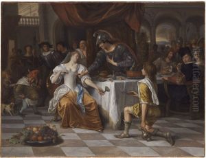 The Banquet of Anthony and Cleopatra by Jan Steen