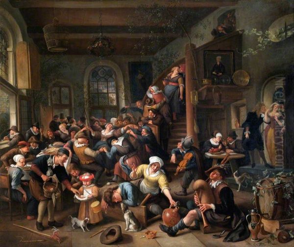 The Egg Dance, Peasants Merrymaking in an Inn - view 1