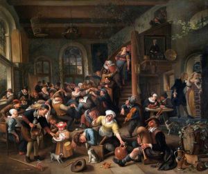 The Egg Dance, Peasants Merrymaking in an Inn by Jan Steen