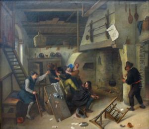 Schlagerei in einer Schenke by Jan Steen