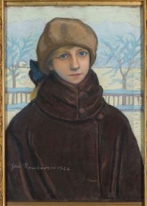 Portret Kazimiery Nehring w zimowym pejzazu Portret Kazimiery Nehring w zimowym pejzazu