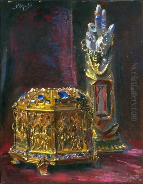 Reliquaries for the head and hand of St. Stanislaus. - view 1