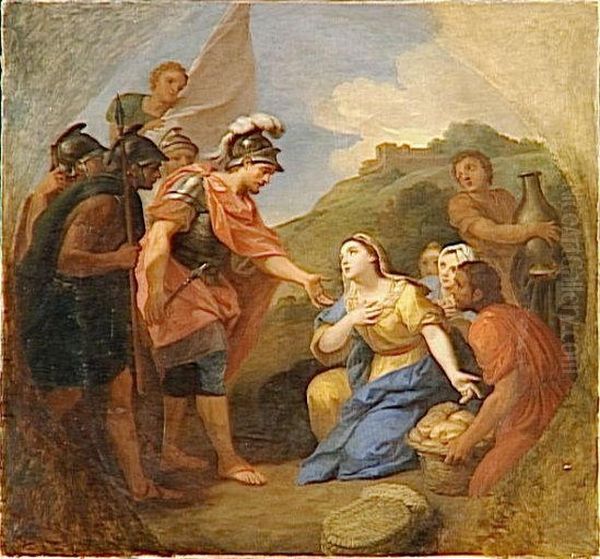 Abigail Offering Bread to David - view 1