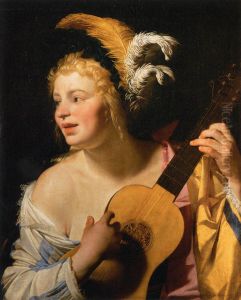 The guitar player by Gerard van Honthorst