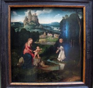 La Vierge et l'Enfant avec un dominicain offrant son coeur