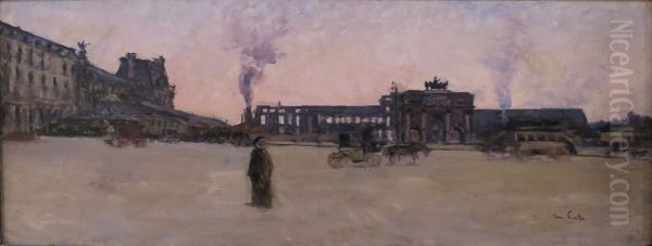 Palais des Tuileries after the fire of 1871, seen from the Jardin du Carrousel - view 1