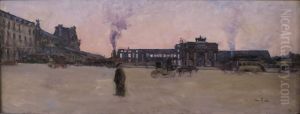 Palais des Tuileries after the fire of 1871, seen from the Jardin du Carrousel