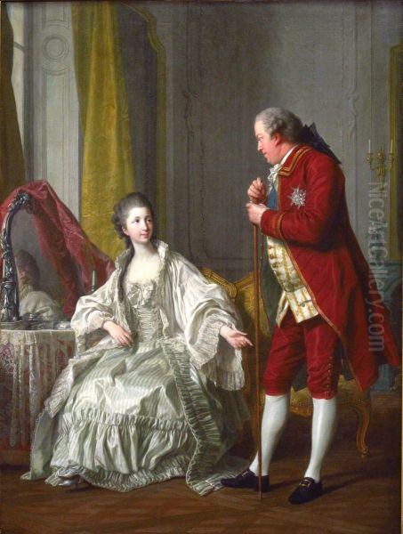 Portrait du marquis de Marigny et de sa femme, nee Marie-Francoise Constance Julie Filleul - view 1