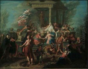 Couple before the Altar of a Temple Dedicated to Diana (Orestes and Iphigenia in Taurus?)