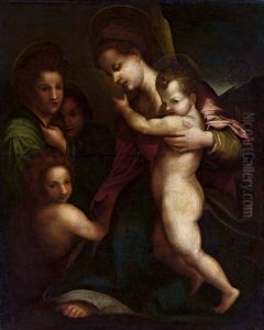 Madonna with Child Jesus and St. John by Andrea Del Sarto