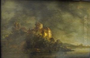 Chateau dominant une riviere