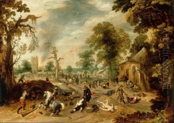 Pillage of a village - view 1
