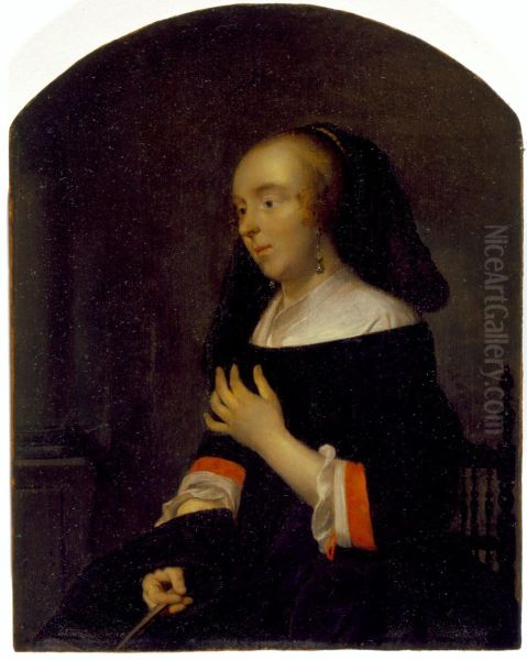 Portrait of a his wife Isabella de Wolff, pendant to a self-portrait - view 1