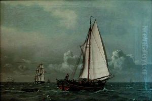 Un sloop danois allant vent arriere by Christoffer Wilhelm Eckersberg