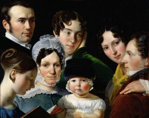 Portrait de la famille Dubufe en 1820 by Claude-Marie Dubufe