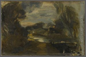 Ecluse sur la riviere Stour a Flatford Mill (Suffolk) by John Constable