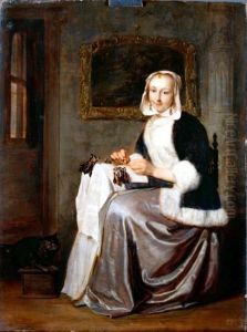 The Lacemaker by Gabriel Metsu