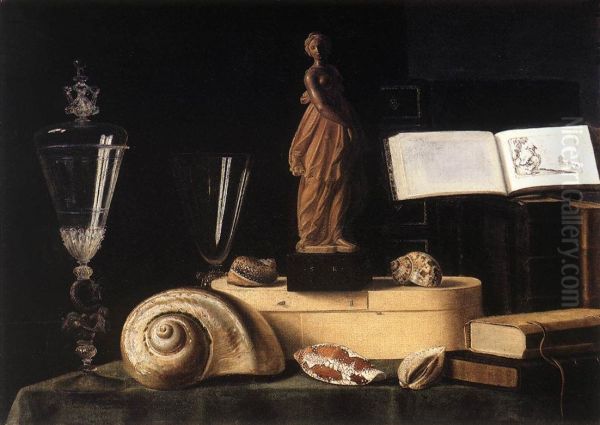 Still-Life with Statuette and Shells - view 1