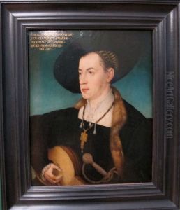 Portrait de Matthaus Schwartz (Augsbourg, 1497-1574) jouant du luth