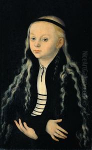 Portrait of a girl, presumably Magdalena Luther (1529 - 1542) by Lucas Cranach the Elder