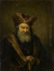 Old man with fur hat by David Teniers the Younger