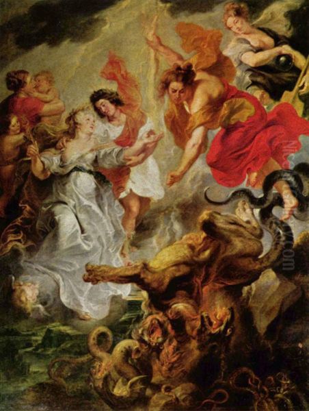 La Parfaite Reconciliation de la reine et de son fils, apres la mort du connetable de Luynes, le 15 decembre 1621 - view 1