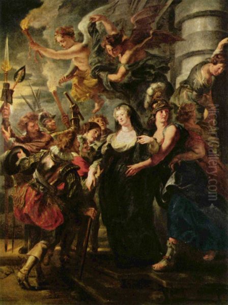 Gemaldezyklus fur Maria de' Medici, Konigin von Frankreich, Szene: Die Konigin flieht aus Blois - view 1